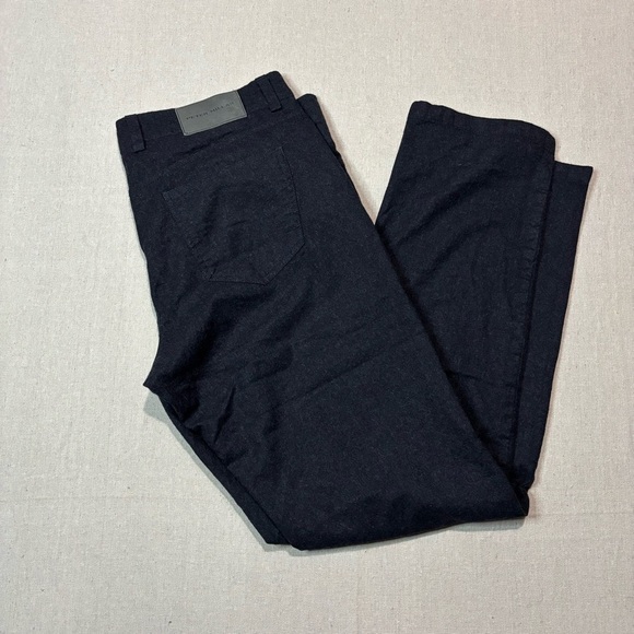 Peter Millar Collection 100% Wool Black Flat Front Dress Pants Mens 36x32 - Picture 1 of 7